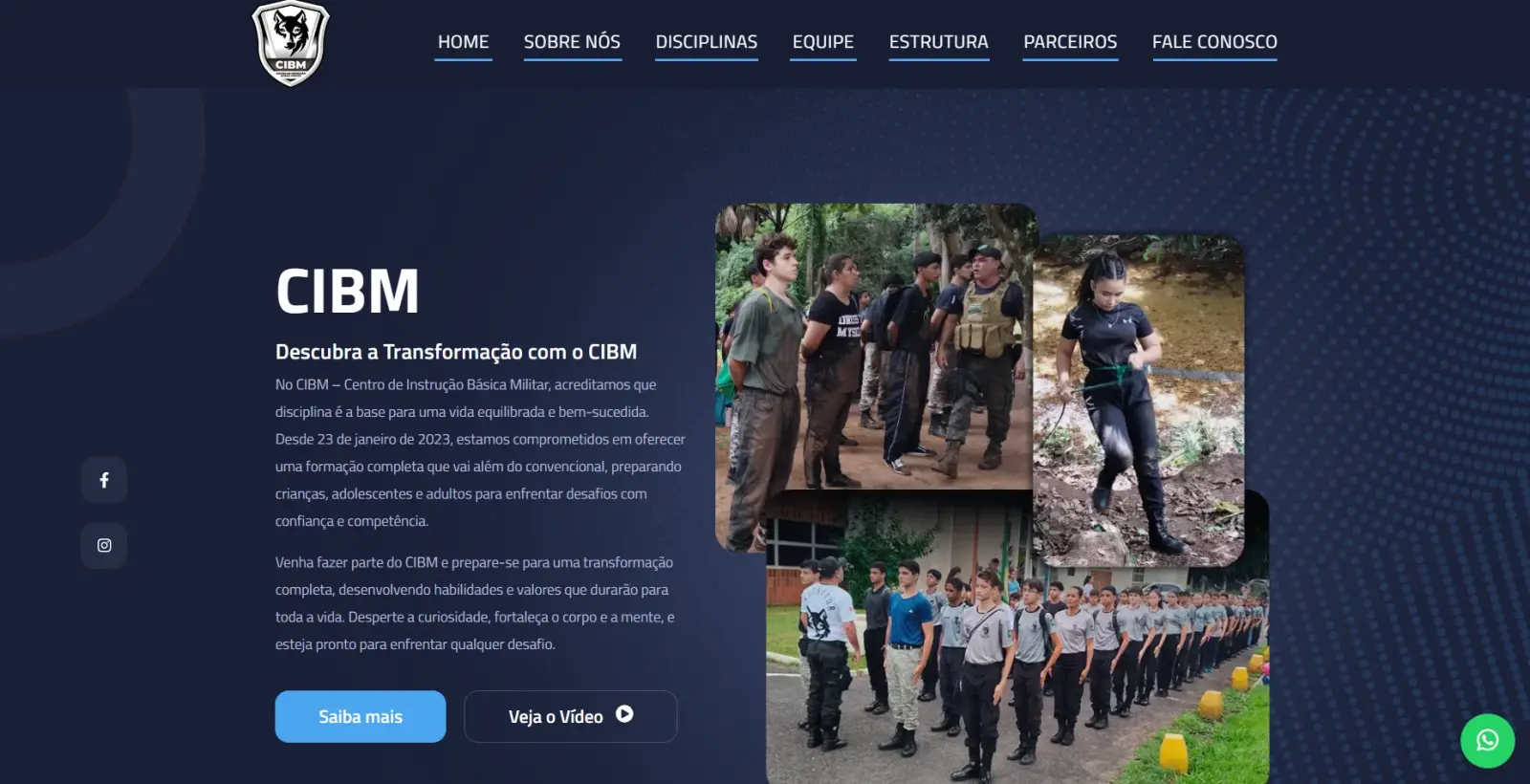 Pagina inicial do projeto CIBM desenvolvido pela Clepian