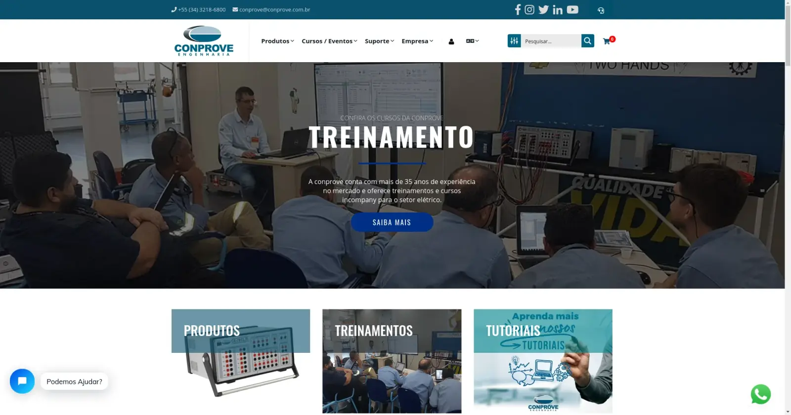 Pagina inicial do projeto Conprove desenvolvido pela Clepian